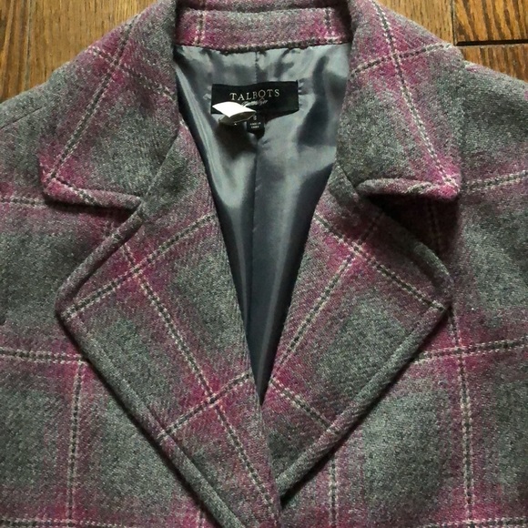 EUC Talbots plaid wool blazer - Picture 3 of 8
